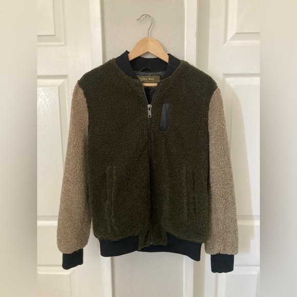 Zara Black Teddy Jacket - Picture 1 of 6